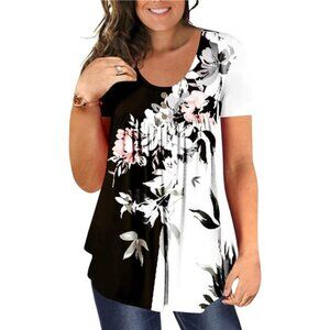 Plus Size Tunic Tops For Women Summer Blouses Casual Shirts